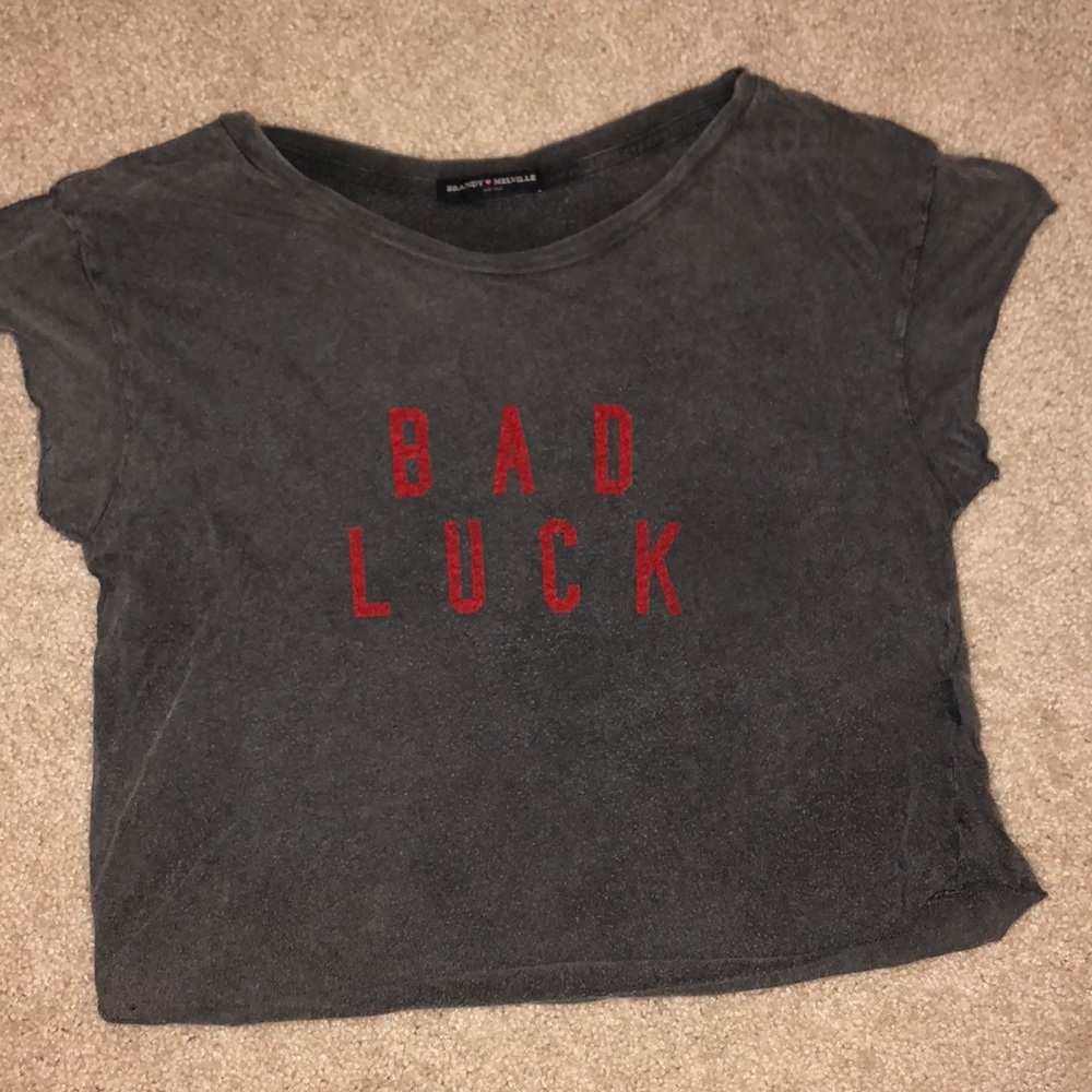 Edgy Brandy Melville Bad Luck Tee